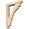 Ekena Millwork Merced Arts and Crafts Smooth Bracket w/ Offset Brace, Douglas Fir, 5 1/2"W x 32"D x 40"H BKT0604X32X40MRC03SDF - alternate 1